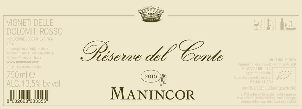 Reserve del Conte Rosso Bottle