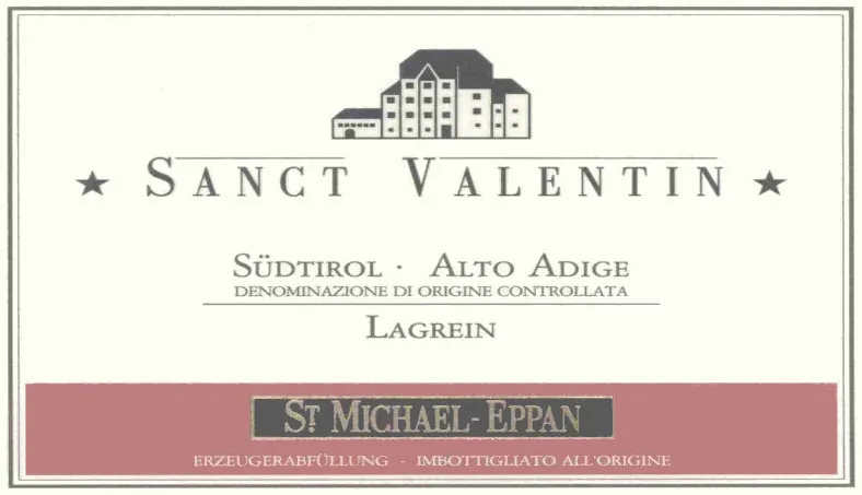 Alto Adige Sanct Valentin Lagrein Bottle