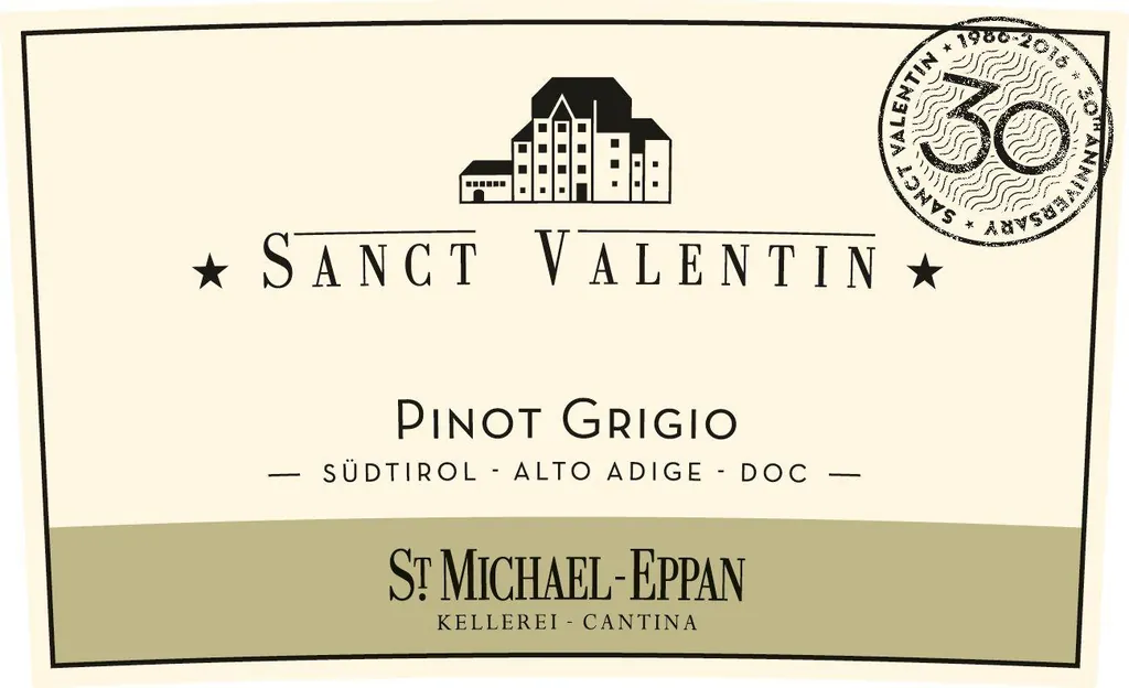 Sanct Valentin Pinot Grigio Bottle
