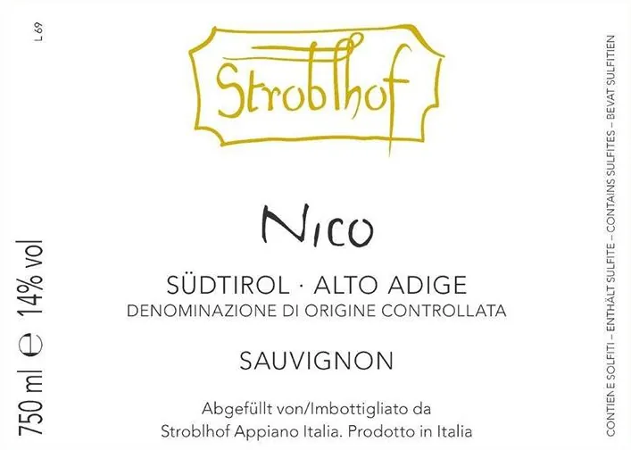 Alto Adige Nico Sauvignon Bottle