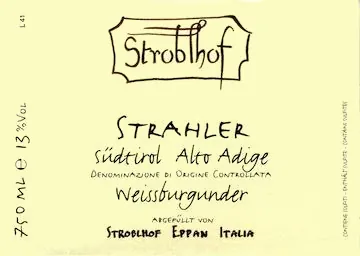 Alto Adige Strahler Weissburgunder Bottle