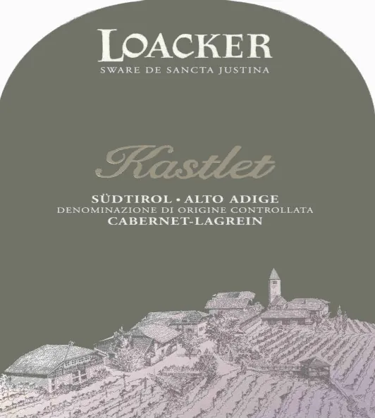 Lagrein  Alto Adige Kastlet Cabernet Sauvignon Bottle
