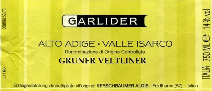 Gruner Veltliner Bottle
