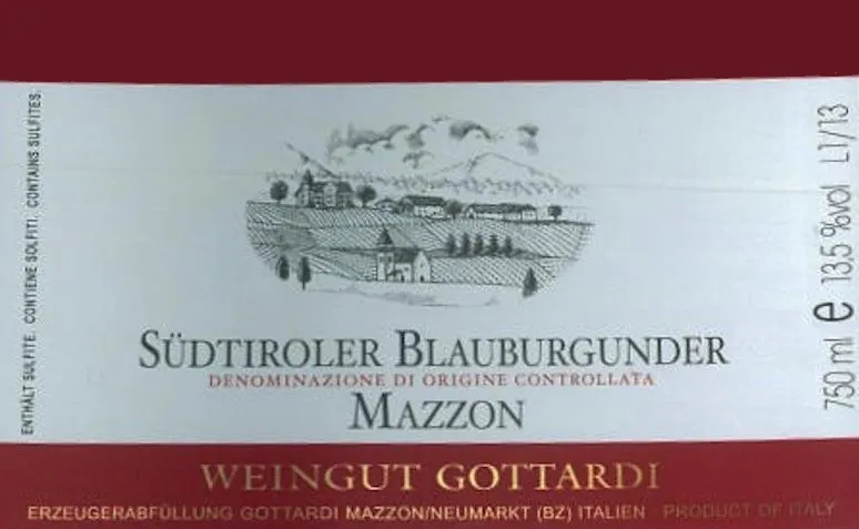 Blauburgunder Bottle