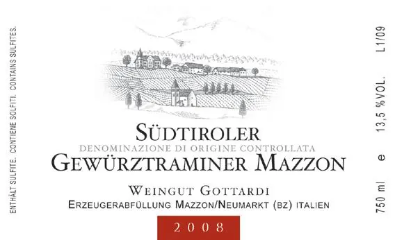 Gewurztraminer Bottle