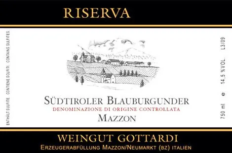 Riserva Blauburgunder Bottle