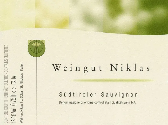 Niklas Sauvignon Bottle