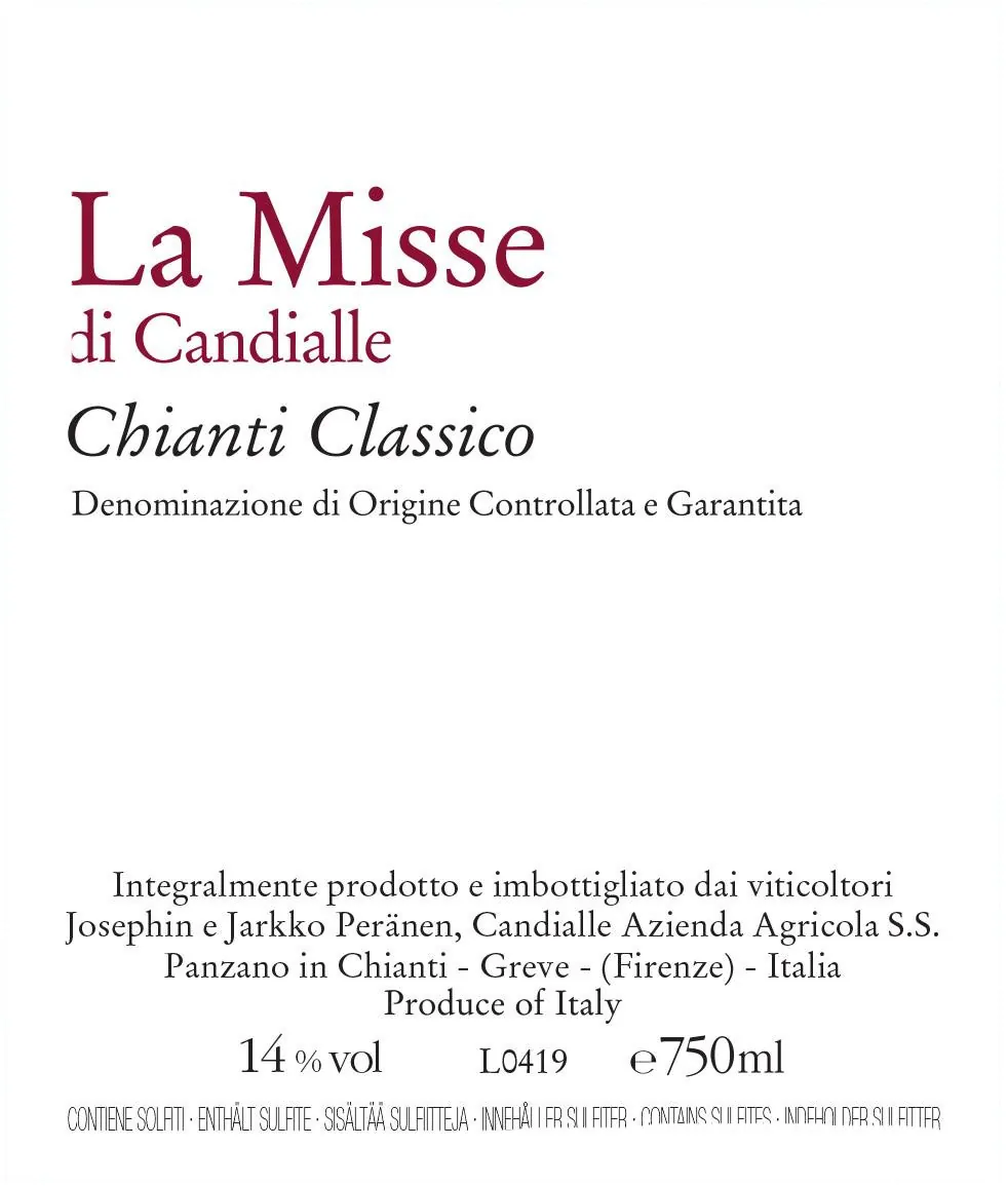 Candialle Chianti Classico La Misse di Candialle Bottle