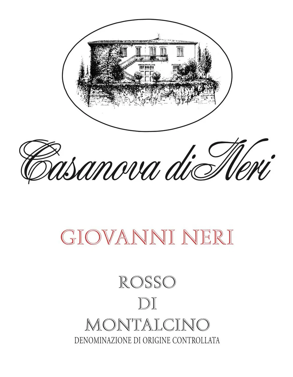 Giovanni Neri Rosso di Montalcino Bottle