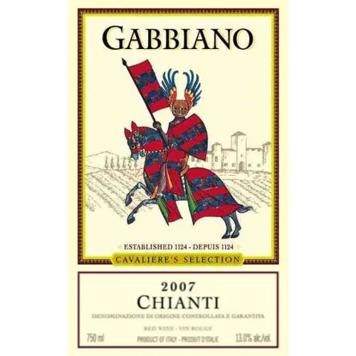 Gabbiano Cavaliere's Selection Chianti Bottle