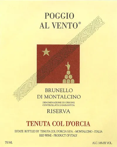 Poggio al Vento Brunello di Montalcino Riserva Bottle