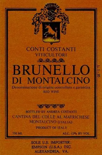 Brunello di Montalcino Bottle