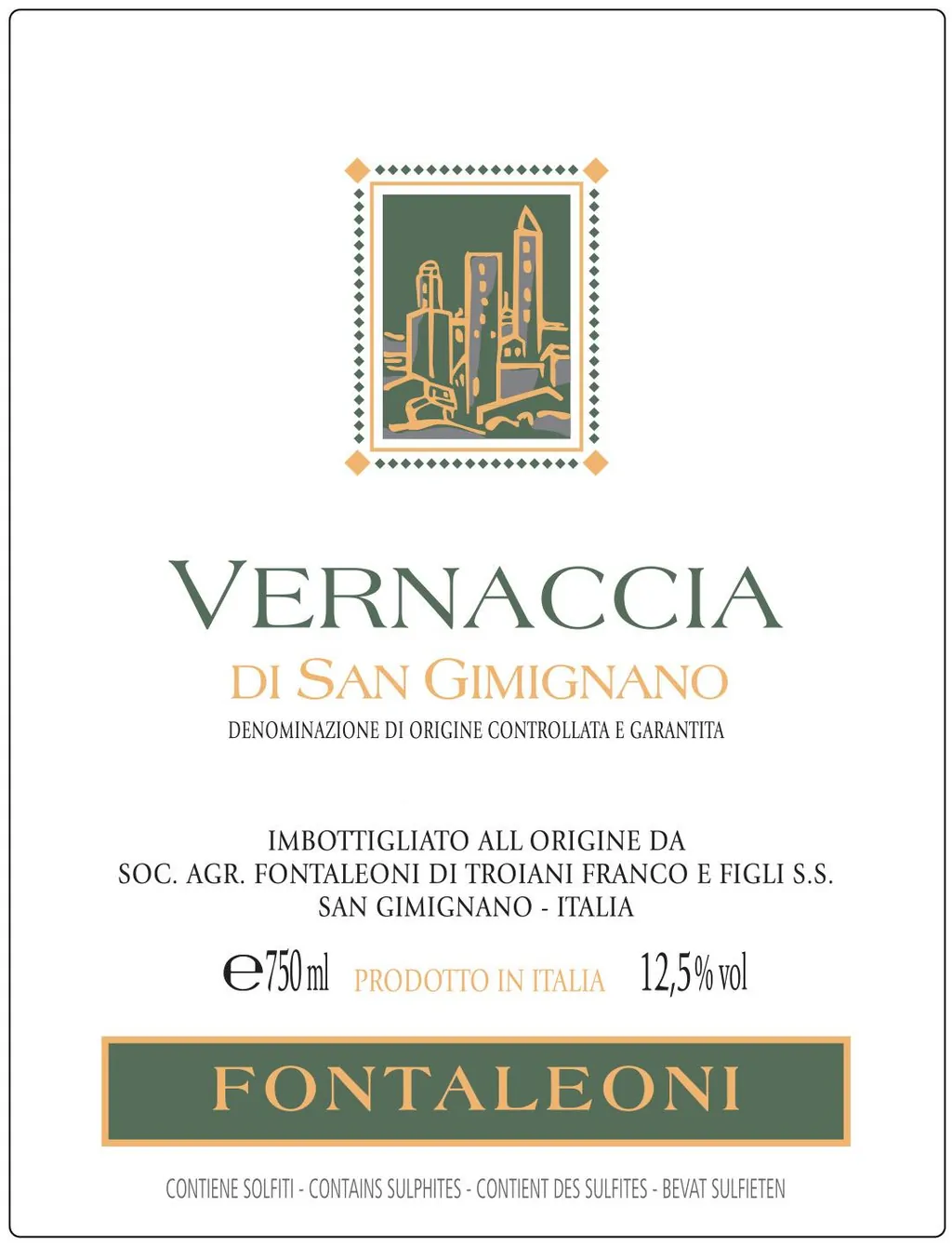 Vernaccia Di San Gimignano Bottle