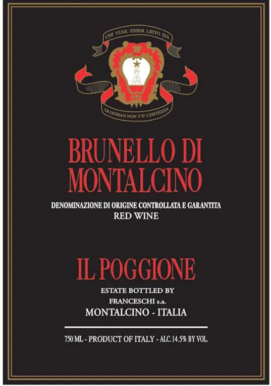 Brunello di Montalcino Bottle