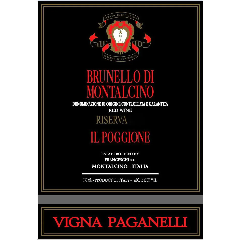 Brunello di Montalcino Riserva Vigna Paganelli Bottle