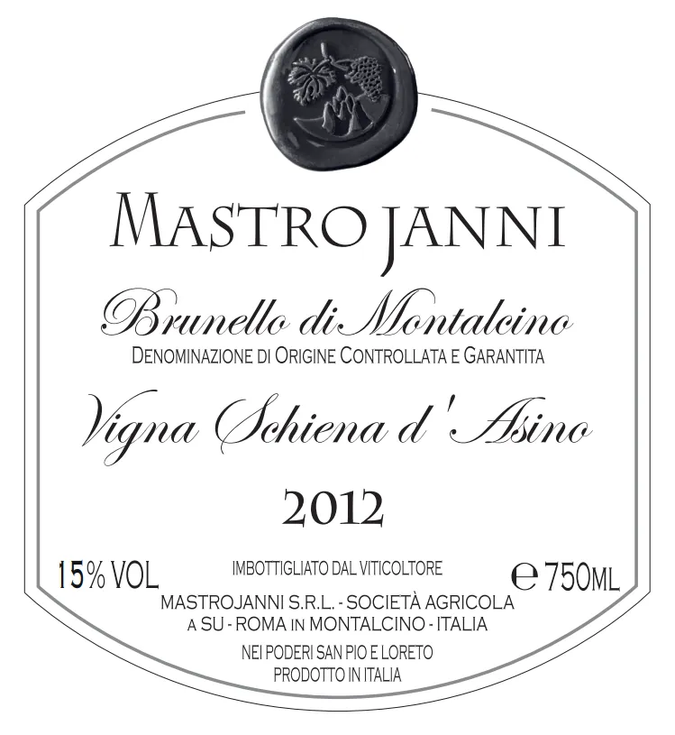 Vigna Schiena d'Asino Brunello di Montalcino Bottle