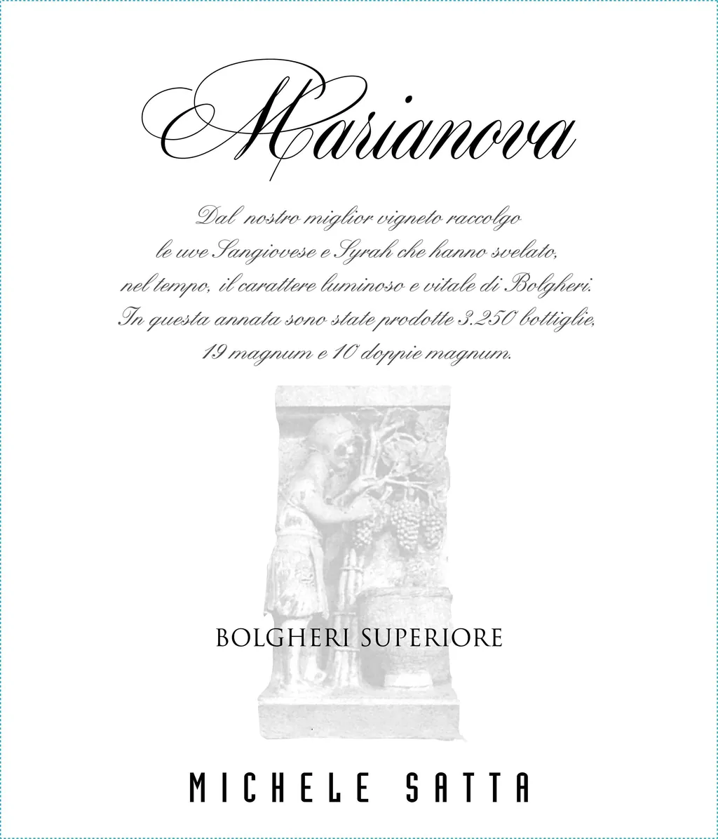 Marianova Bolgheri Superiore Bottle