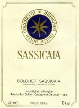 Sassicaia Bottle