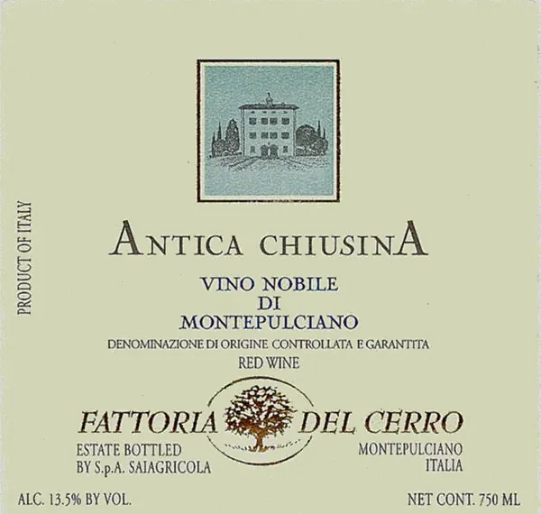 Vino Nobile di Montepulciano Fattoria del Cerro Antica Chiusina Bottle