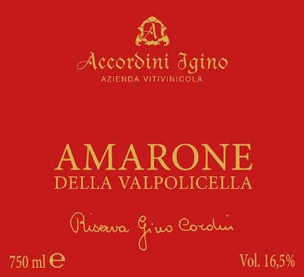 Amarone della Valpolicella Gino Cordin Riserva Bottle
