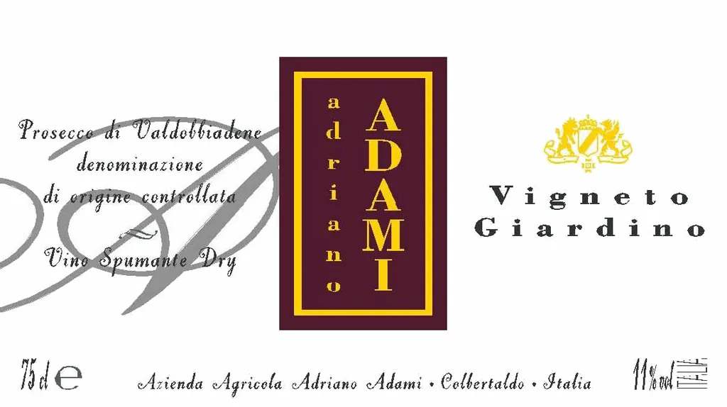Prosecco di Valdobbiadene Vigneto Giardino Bottle