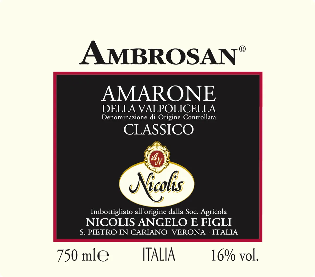 Nicolis Ambrosan Amarone della Valpolicella Classico Bottle