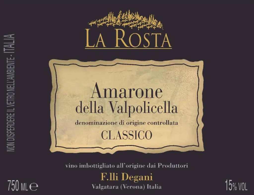 Degani Amarone della Valpolicella Classico La Rosta Bottle