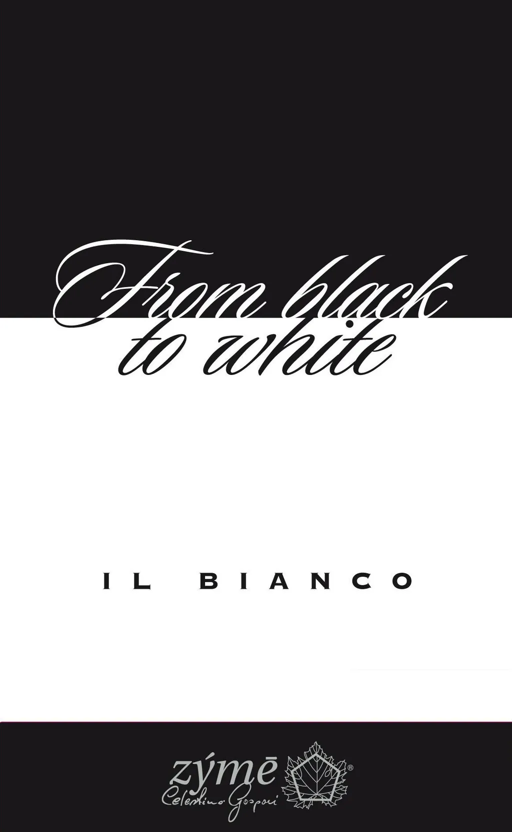 From Black To White Il Bianco Bottle