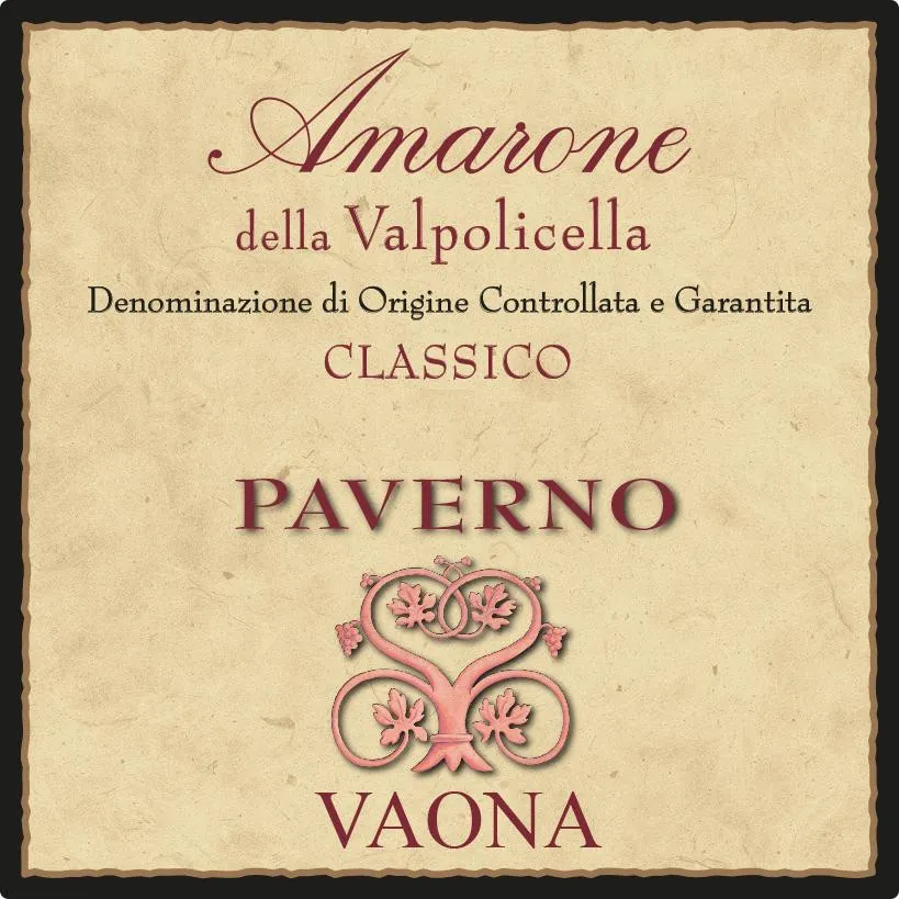 Amarone della Valpolicella Classico Paverno Bottle
