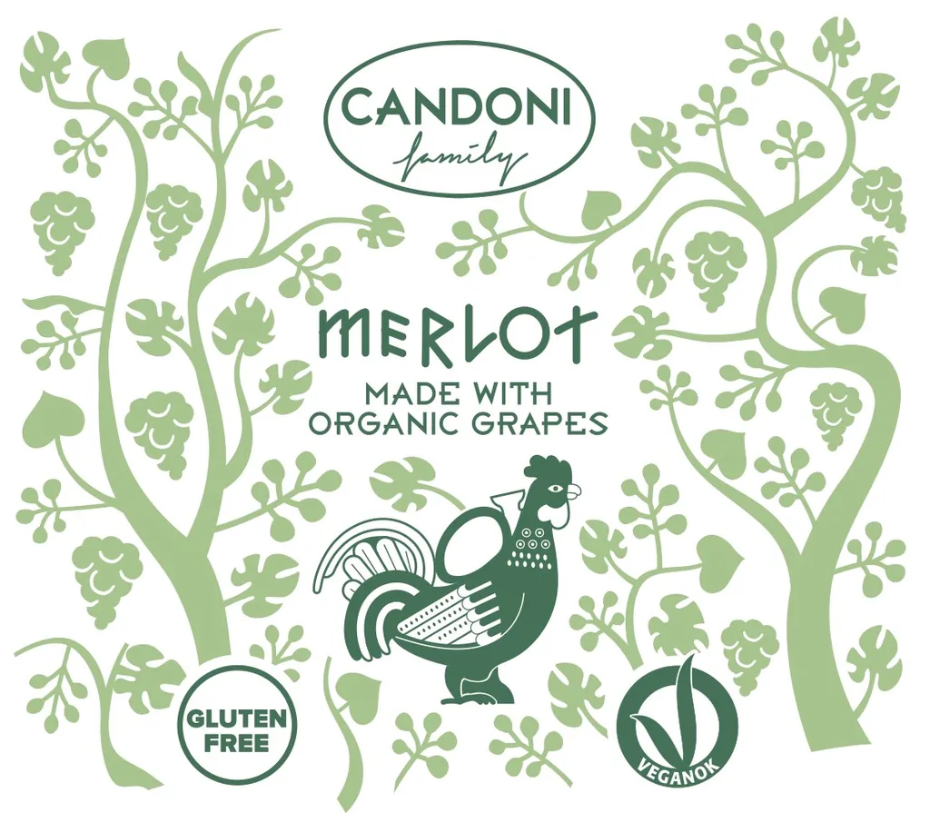 Candoni Organic Merlot Bottle