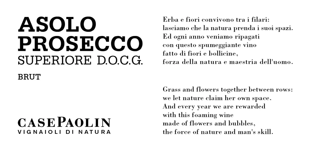 Asolo Prosecco Superiore Brut Bottle
