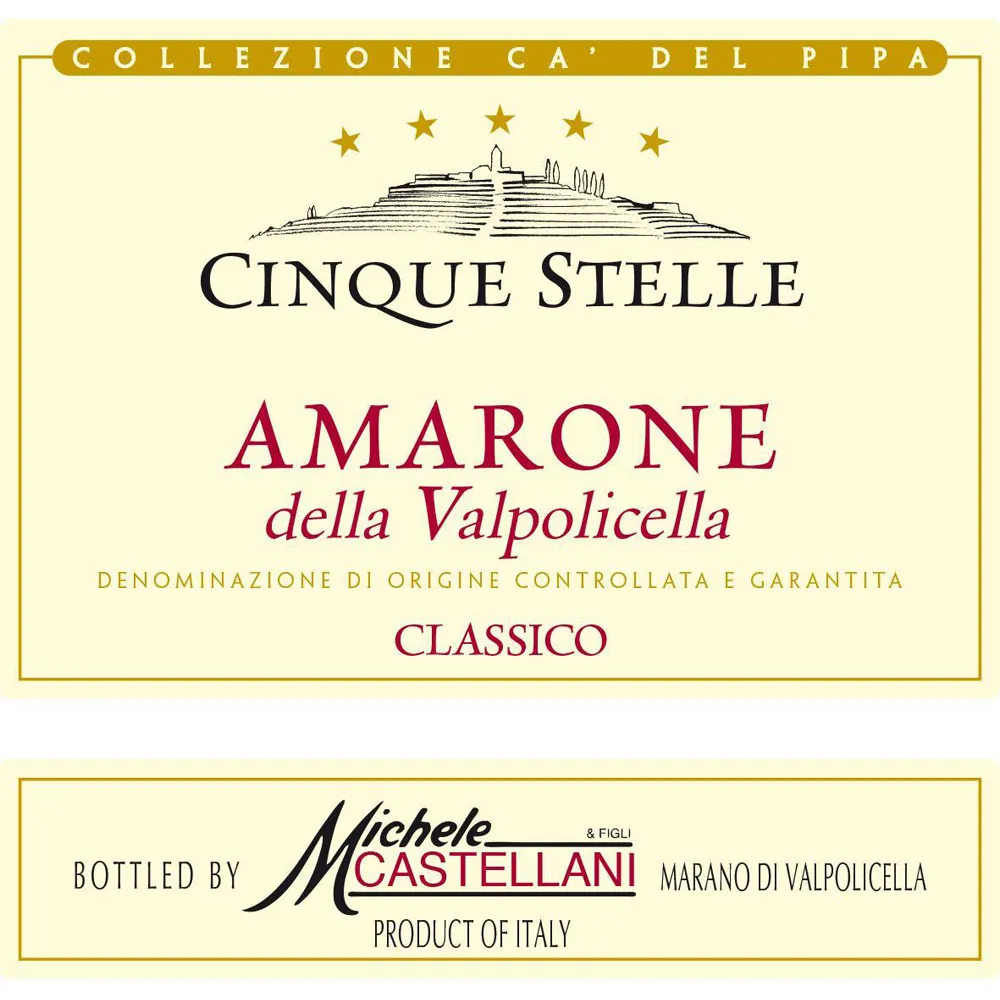 Cinque Stelle Amarone Bottle
