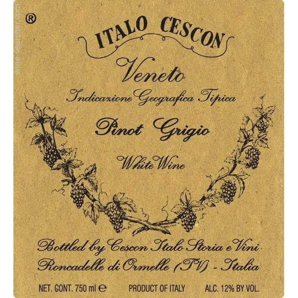 Pinot Grigio Bottle