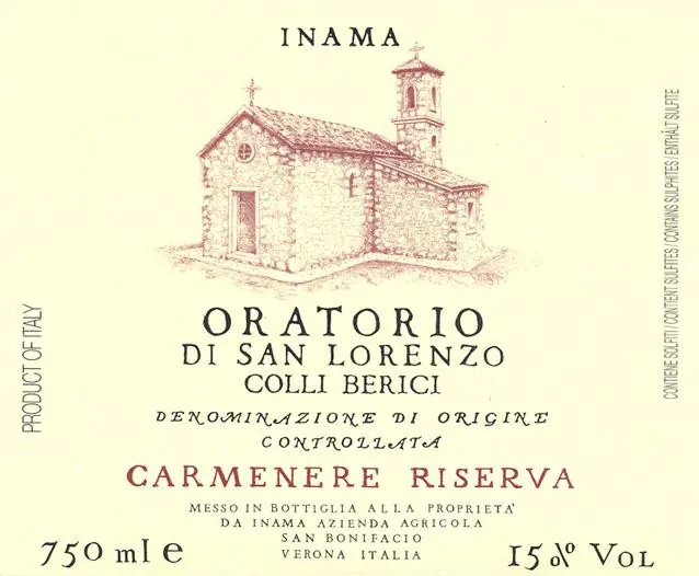 Oratorio di San Lorenzo Carmenere Riserva Bottle