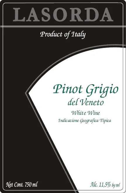 Del Veneto Pinot Grigio Bottle
