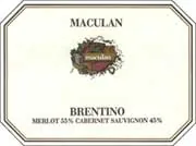 Brentino di Breganze Merlot Bottle