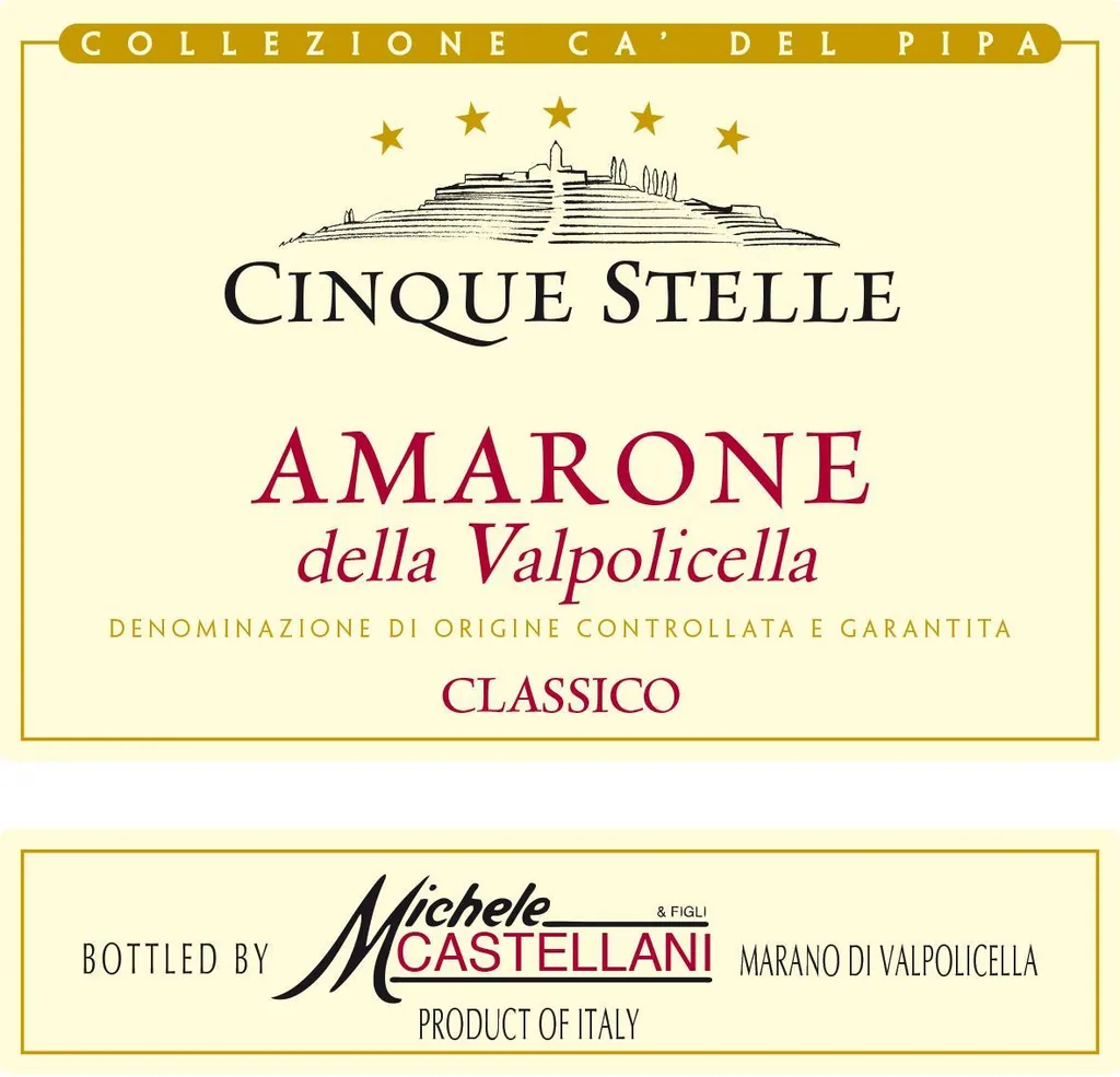 Cinque Stelle Amarone della Valpolicella Classico Bottle