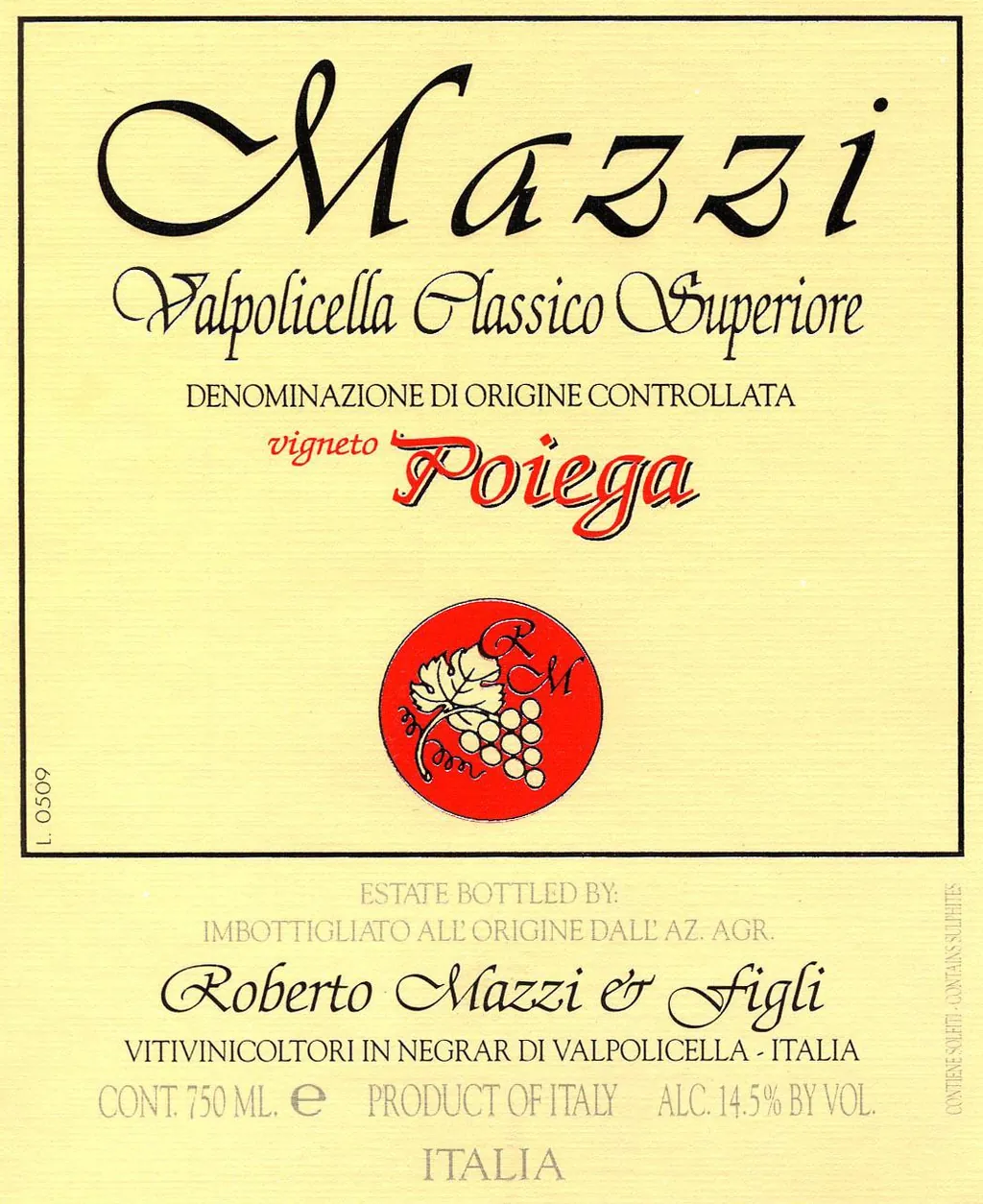 Valpolicella Classico Superiore Poiega Bottle