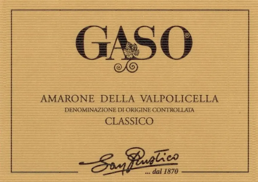 Amarone della Valpolicella Classico Gaso Bottle