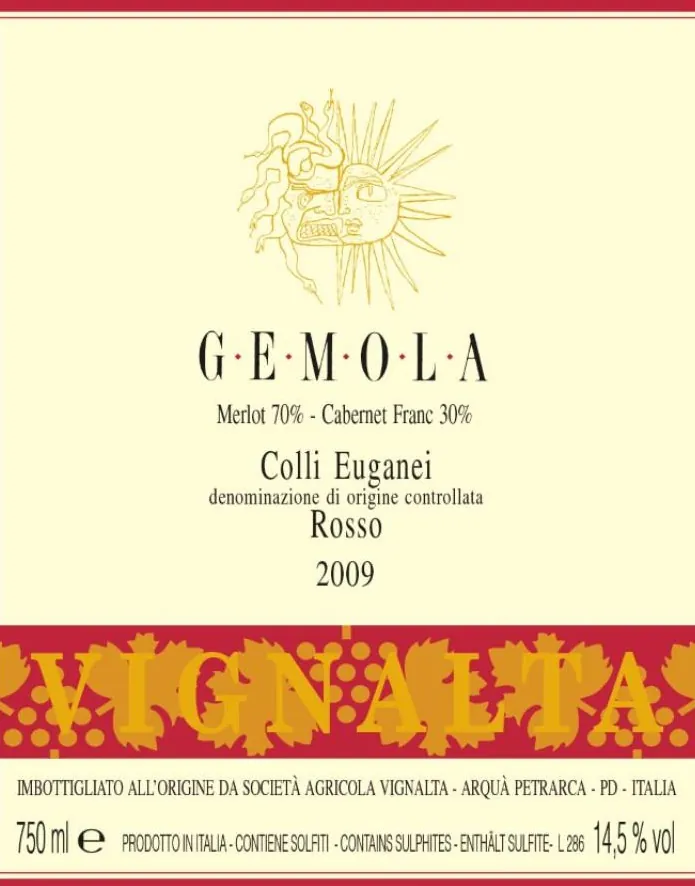 Colli Euganei Gemola Rosso Bottle