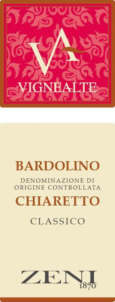 Vigne Alte Bardolino Chiaretto Classico Rose Bottle
