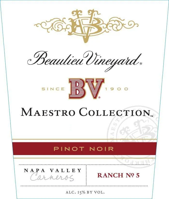 BV Maestro Collection Ranch No. 5 Pinot Noir Bottle