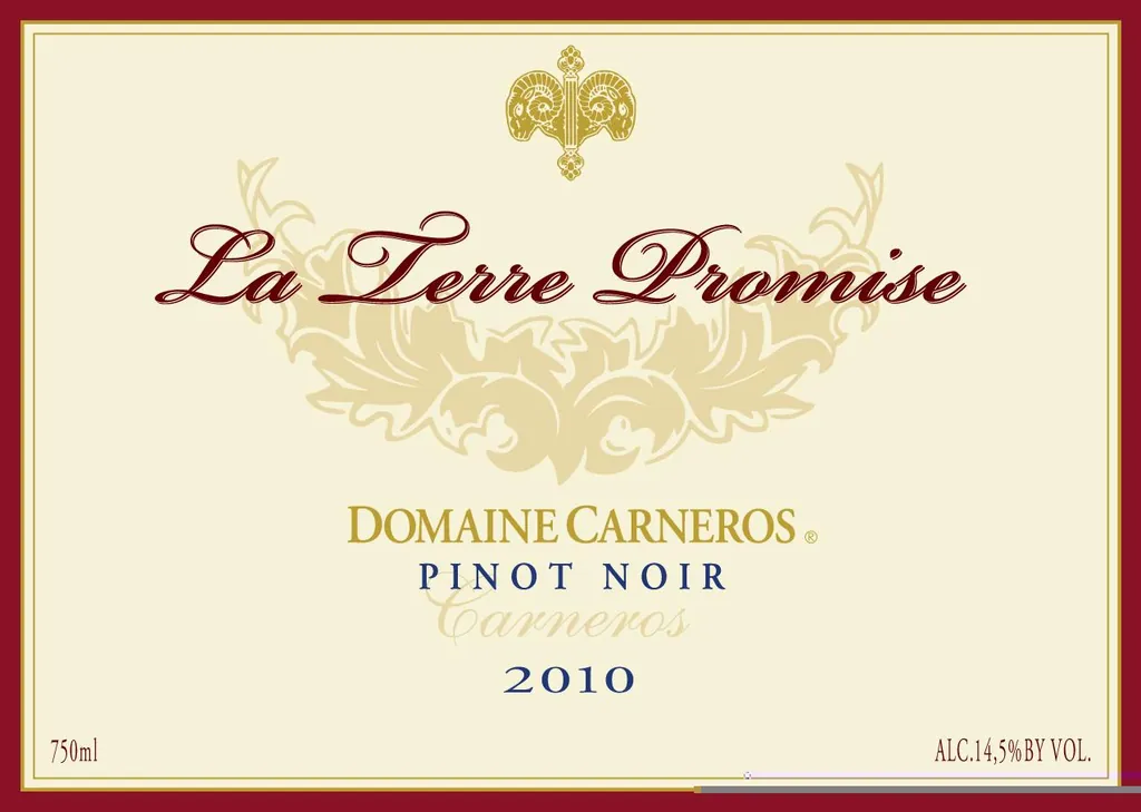 La Terre Promise Pinot Noir Bottle