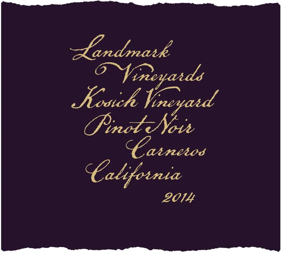Landmark Kosich Vineyard Carneros Pinot Noir Bottle