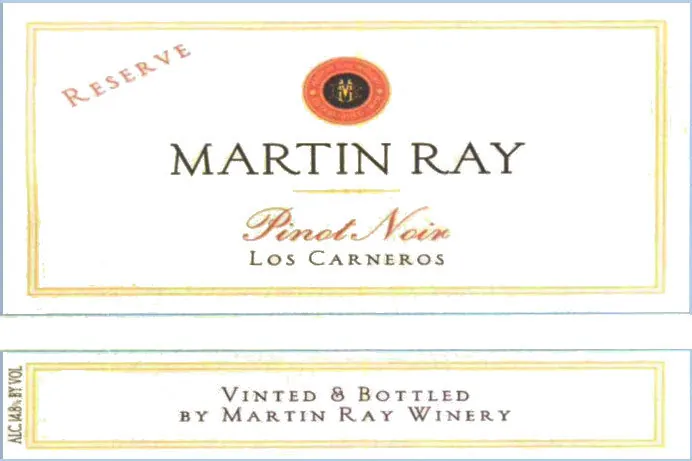 Los Carneros Reserve Pinot Noir Bottle