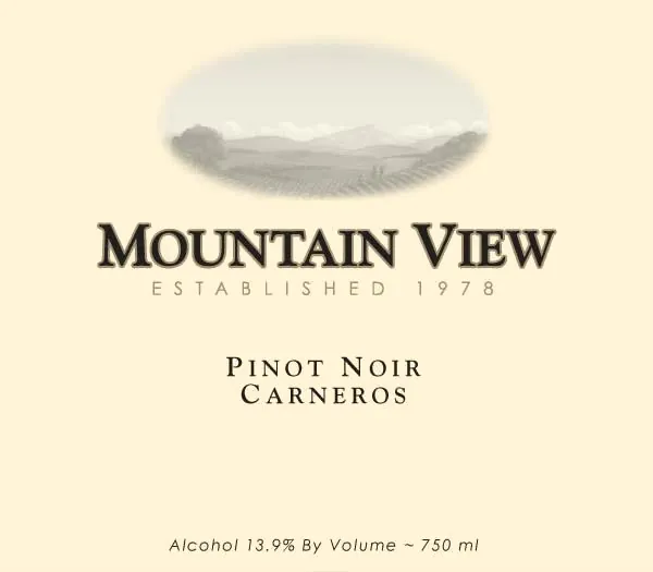 California Pinot Noir Bottle