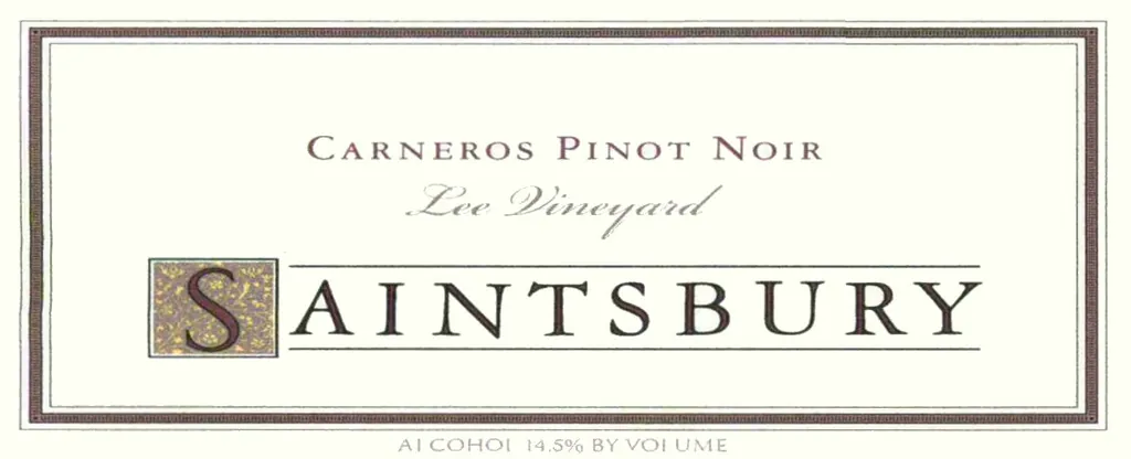Carneros Lee Vineyard Pinot Noir Bottle