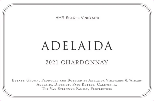 HMR Vineyard Chardonnay Bottle