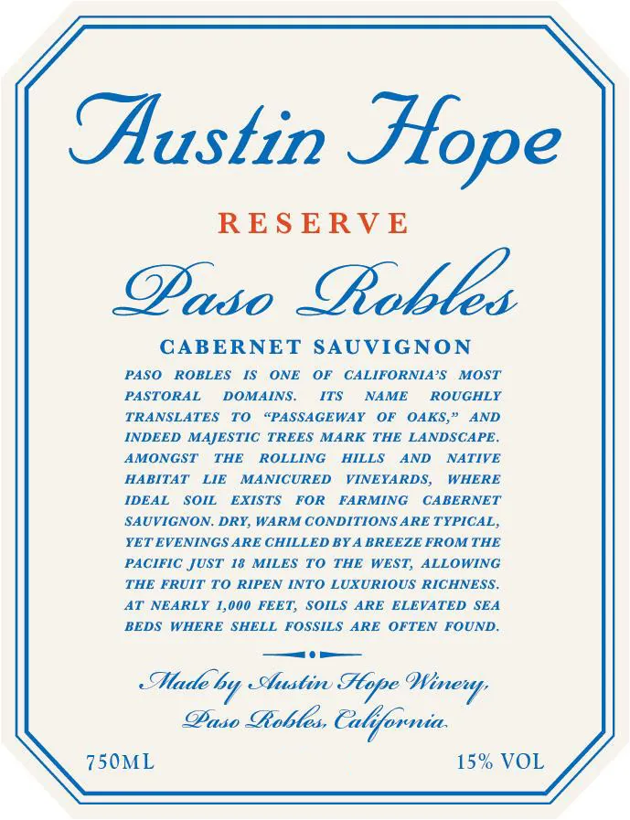 Reserve Cabernet Sauvignon Bottle