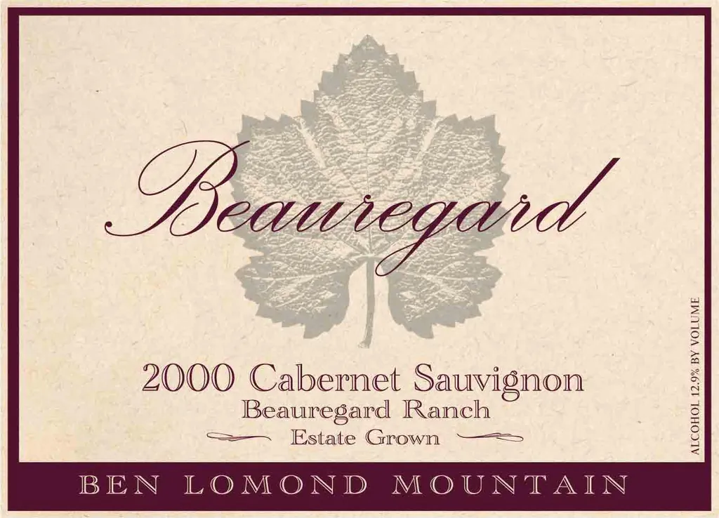 Beauregard Ranch Cabernet Sauvignon Bottle